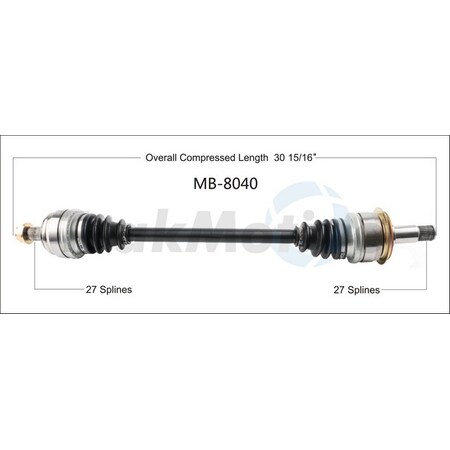 Surtrack Axle Cv Axle Shaft, Mb-8040 MB-8040